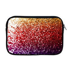 Rainbow Glitter Graphic Apple Macbook Pro 17  Zipper Case by bloomingvinedesign