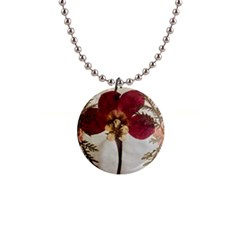 Holy Land Flowers 1 1  Button Necklace