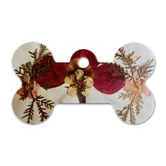 Holy Land Flowers 1 Dog Tag Bone (Two Sides)