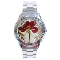 Holy Land Flowers 1 Stainless Steel Analogue Watch by DeneWestUK