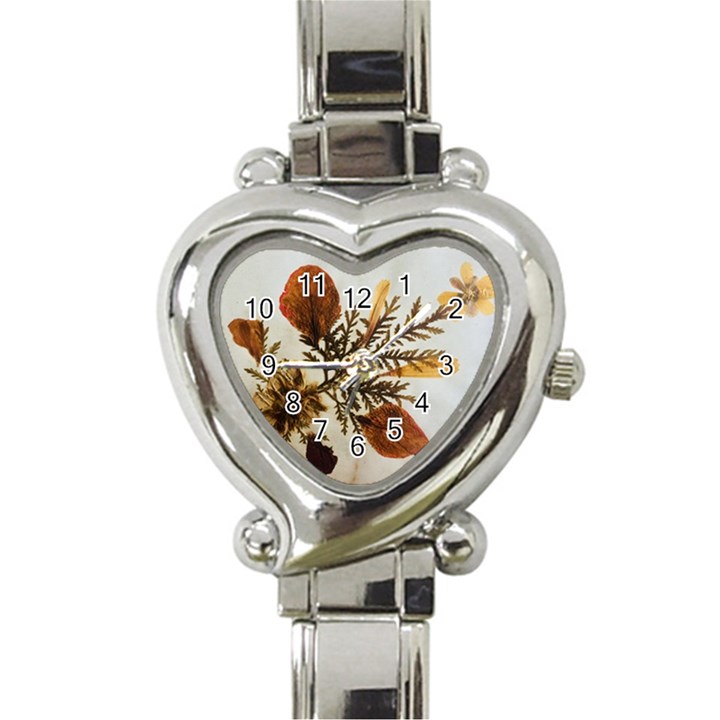 Holy Land Flowers 2 Heart Italian Charm Watch