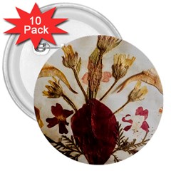 Holy Land Flowers 3 3  Buttons (10 Pack) 