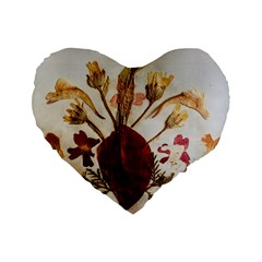 Holy Land Flowers 3 Standard 16  Premium Flano Heart Shape Cushions by DeneWestUK