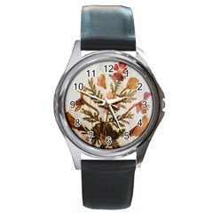 Holy Land Flowers 4 Round Metal Watch by DeneWestUK