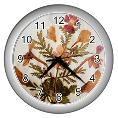 Holy Land Flowers 4 Wall Clock (silver) by DeneWestUK