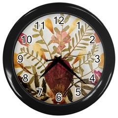 Holy Land Flowers 5 Wall Clock (black) by DeneWestUK