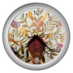 Holy Land Flowers 5 Wall Clock (silver) by DeneWestUK