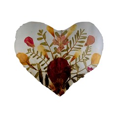 Holy Land Flowers 5 Standard 16  Premium Flano Heart Shape Cushions by DeneWestUK