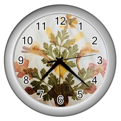 Holy Land Flowers 7 Wall Clock (silver) by DeneWestUK