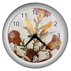 Holy Land Flowers 8 Wall Clock (silver) by DeneWestUK