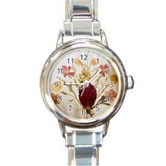 Holy Land Flowers 9 Round Italian Charm Watch by DeneWestUK