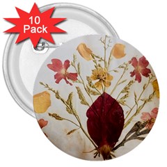 Holy Land Flowers 9 3  Buttons (10 Pack) 