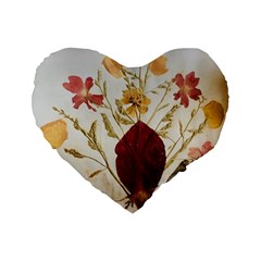 Holy Land Flowers 9 Standard 16  Premium Heart Shape Cushions by DeneWestUK