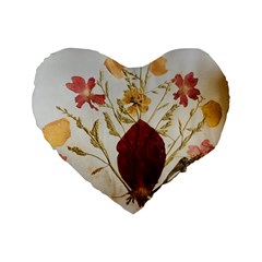 Holy Land Flowers 9 Standard 16  Premium Flano Heart Shape Cushions by DeneWestUK