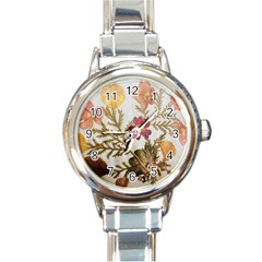 Holy Land Flowers 10 Round Italian Charm Watch by DeneWestUK