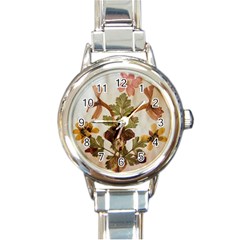 Holy Land Flowers 12 Round Italian Charm Watch by DeneWestUK