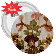 Holy Land Flowers 12 3  Buttons (10 Pack) 