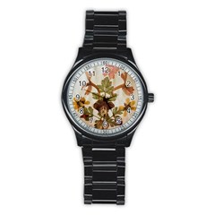 Holy Land Flowers 12 Stainless Steel Round Watch by DeneWestUK