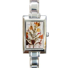 Holy Land Flowers 13 Rectangle Italian Charm Watch