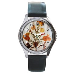 Holy Land Flowers 13 Round Metal Watch