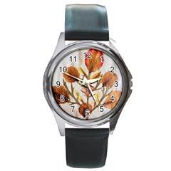 Holy Land Flowers 14 Round Metal Watch by DeneWestUK