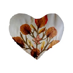 Holy Land Flowers 14 Standard 16  Premium Flano Heart Shape Cushions by DeneWestUK