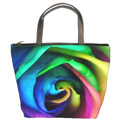 Rainbow Rose 17 Bucket Bag by bloomingvinedesign