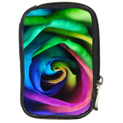 Rainbow Rose 17 Compact Camera Leather Case by bloomingvinedesign