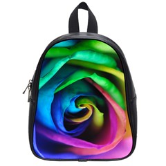 Rainbow Rose 17 School Bag (small) by bloomingvinedesign