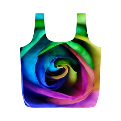 Rainbow Rose 17 Full Print Recycle Bag (m) by bloomingvinedesign