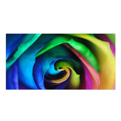 Rainbow Rose 17 Satin Shawl by bloomingvinedesign