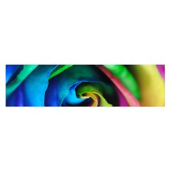 Rainbow Rose 17 Satin Scarf (oblong) by bloomingvinedesign