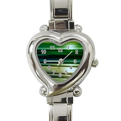 Redforest Greenocean Heart Italian Charm Watch by kunstklamotte023