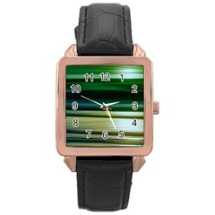 Redforest Greenocean Rose Gold Leather Watch 