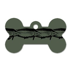 Carp Fish Dog Tag Bone (one Side)