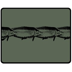 Carp Fish Double Sided Fleece Blanket (medium)  by kunstklamotte023