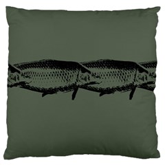 Carp Fish Large Flano Cushion Case (one Side)