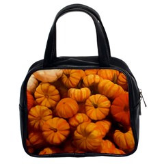 Pumpkins Tiny Gourds Pile Classic Handbag (two Sides) by bloomingvinedesign