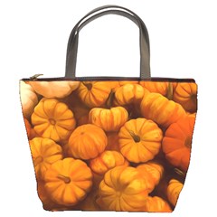 Pumpkins Tiny Gourds Pile Bucket Bag by bloomingvinedesign