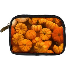 Pumpkins Tiny Gourds Pile Digital Camera Leather Case by bloomingvinedesign