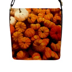 Pumpkins Tiny Gourds Pile Flap Closure Messenger Bag (l) by bloomingvinedesign