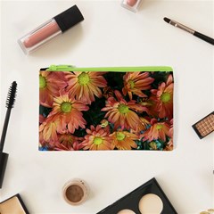 Cream And Pink Fall Flowers Cosmetic Bag (xs) by bloomingvinedesign