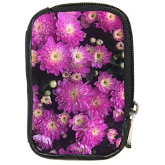 Pink Mums Garden Compact Camera Leather Case