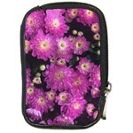 Pink Mums Garden Compact Camera Leather Case Front