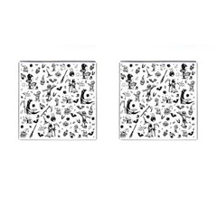 Halloween Pattern Cufflinks (square) by Valentinaart