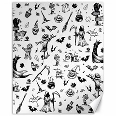 Halloween Pattern Canvas 11  X 14  by Valentinaart