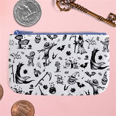 Halloween Pattern Large Coin Purse by Valentinaart