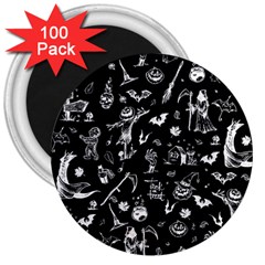 Halloween Pattern 3  Magnets (100 Pack) by Valentinaart