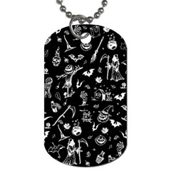 Halloween Pattern Dog Tag (one Side) by Valentinaart