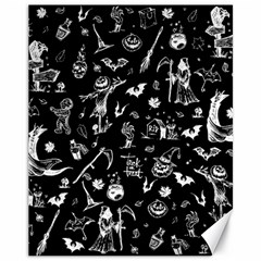 Halloween Pattern Canvas 11  X 14  by Valentinaart